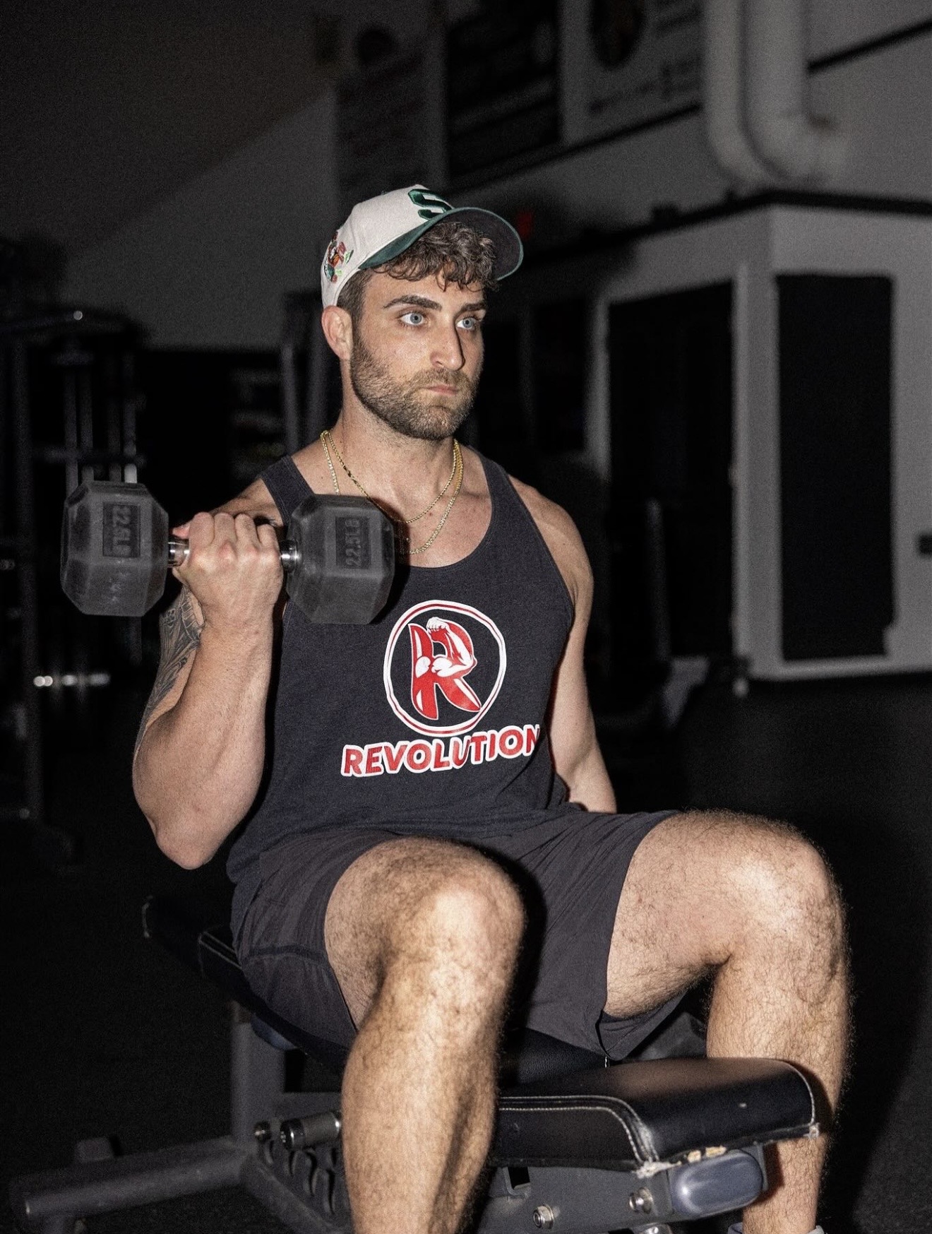 Markie Abdo, owner of Revolution Training, training on the floor